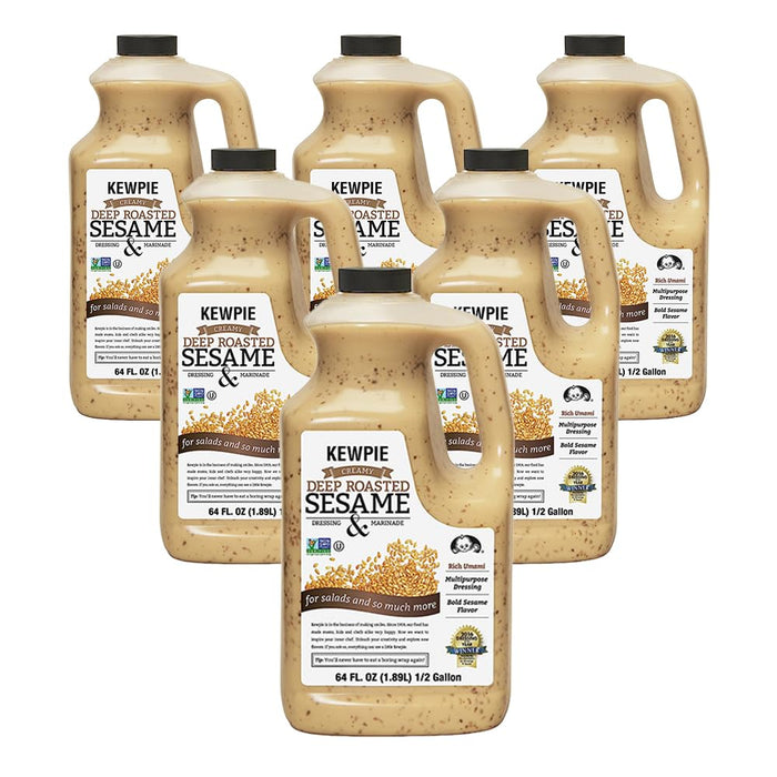 Kewpie Deep Roasted Sesame Dressing - 1 Case (64 Oz x 6 Bottles)