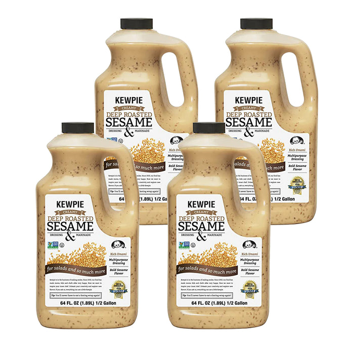 Kewpie Deep Roasted Sesame Dressing - 1 Case (64 Oz x 4 Bottles)