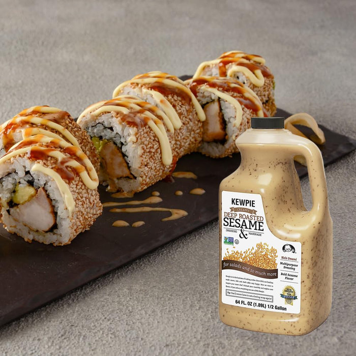 Kewpie Deep Roasted Sesame Dressing - 1 Case (64 Oz x 4 Bottles)