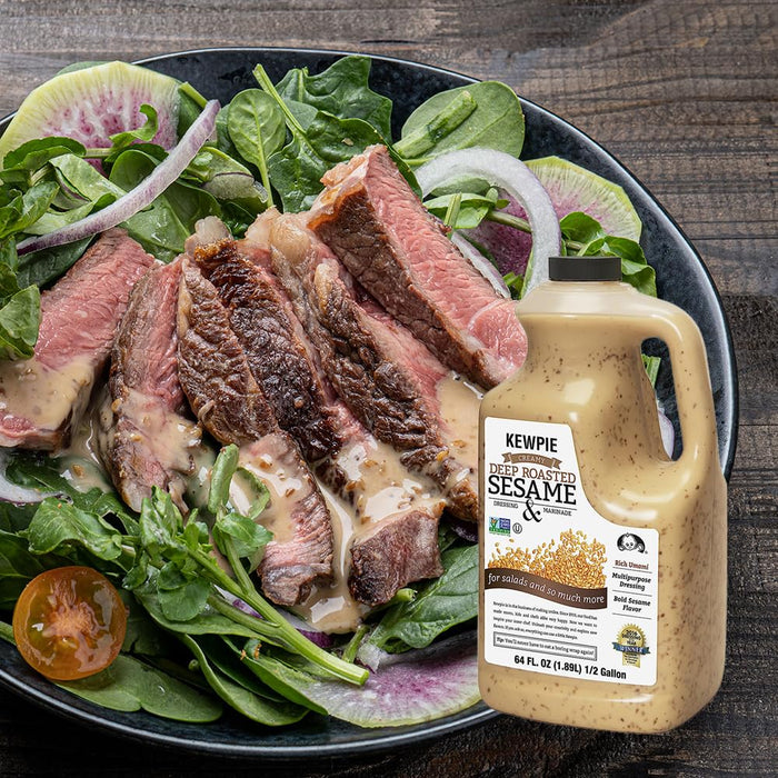 Kewpie Deep Roasted Sesame Dressing - 1 Case (64 Oz x 4 Bottles)