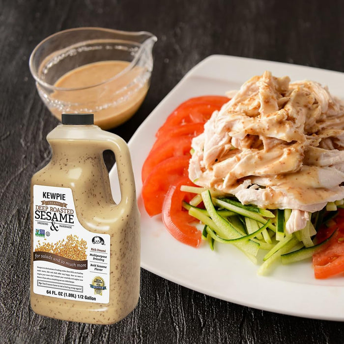 Kewpie Deep Roasted Sesame Dressing - 1 Case (64 Oz x 4 Bottles)