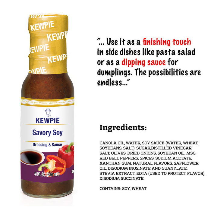 KEWPIE Savory Soy Dressing (Wafu), 8 fl. oz