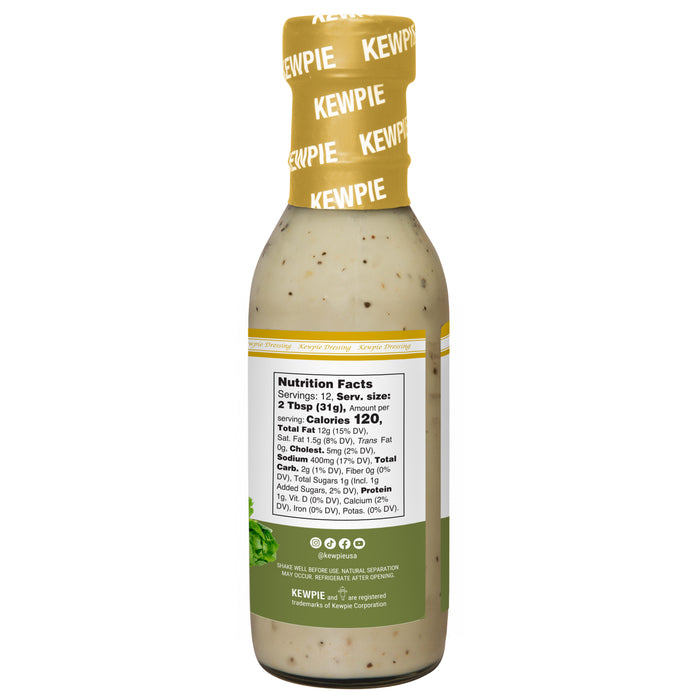 KEWPIE Creamy Caesar Salad Dressing With Garlic + Pepper - 12 fl. oz Kewpie USA KEWPIE Creamy Caesar Salad Dressing With Garlic + Pepper - 12 fl. oz Kewpie USA