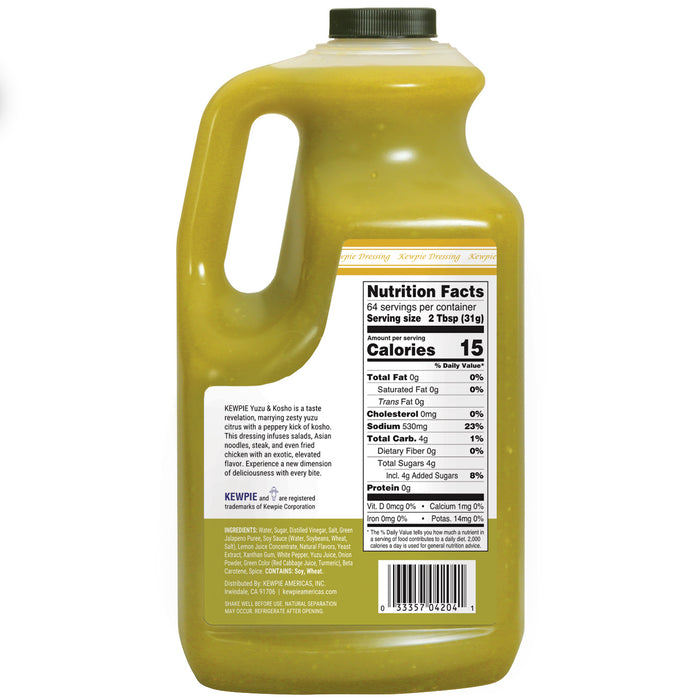 KEWPIE Yuzu & Kosho Dressing, 64 fl. oz (Best By Dec 16, 2025)