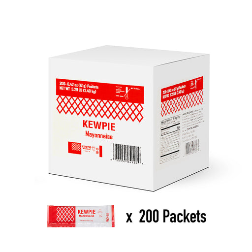 Kewpie Mayonnaise Single Serve Packets, Great for packing lunch - 0.42oz x Pack of 200 (6741112946763)
