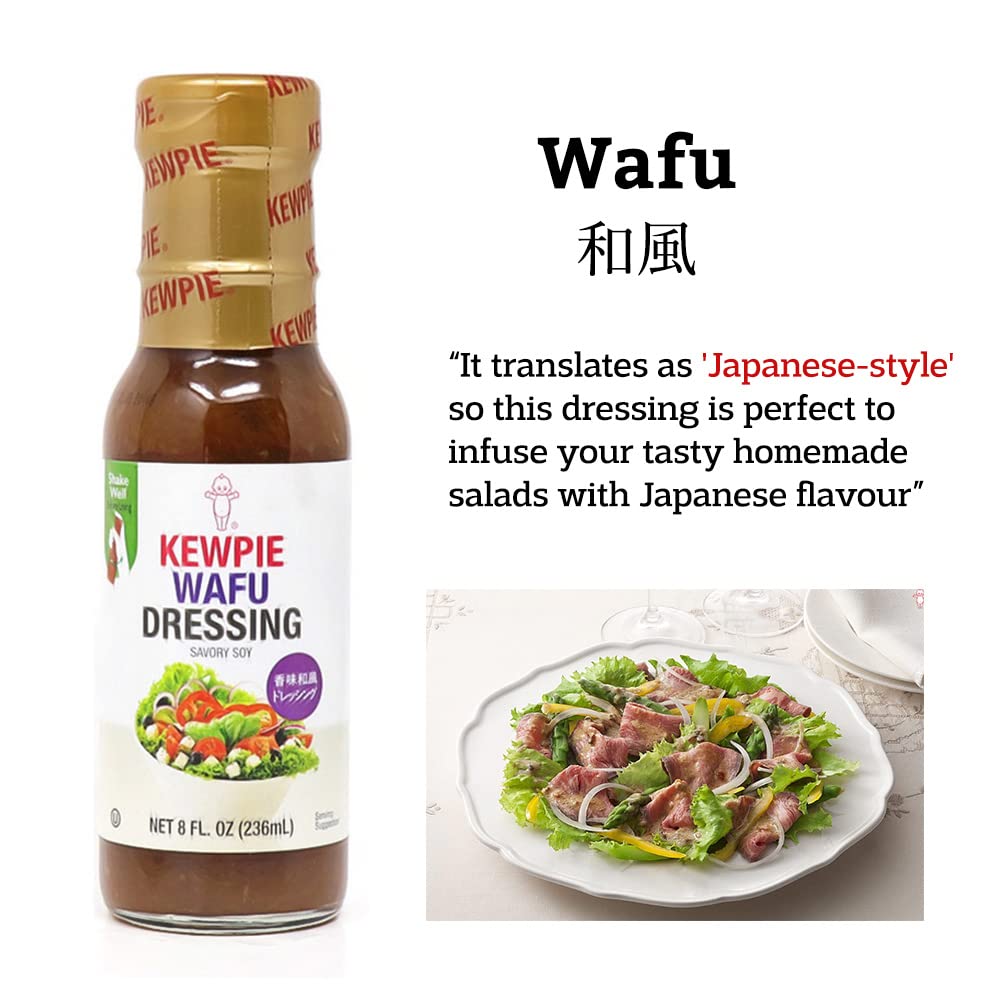 KEWPIE Wafu Dressing (Savory Soy), 8 fl. oz (Best By Date: 11/17 