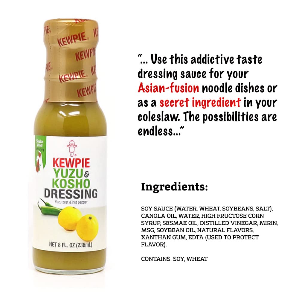 KEWPIE Yuzu & Kosho Dressing, 8 fl. oz — Kewpie USA